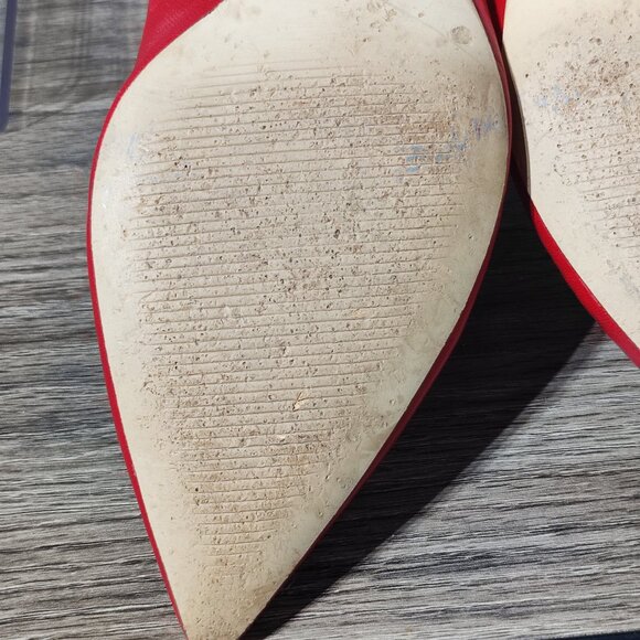 Aldo stiletto heels pumps women's size 40 red pointed close toe - Picture 11 of 12